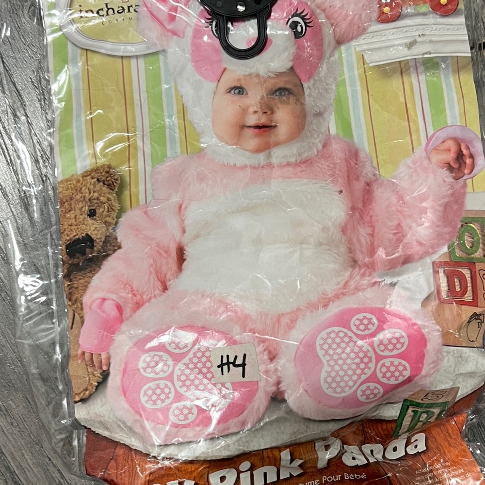 Pink and White panda Bear Costume - Picture 2 of 6